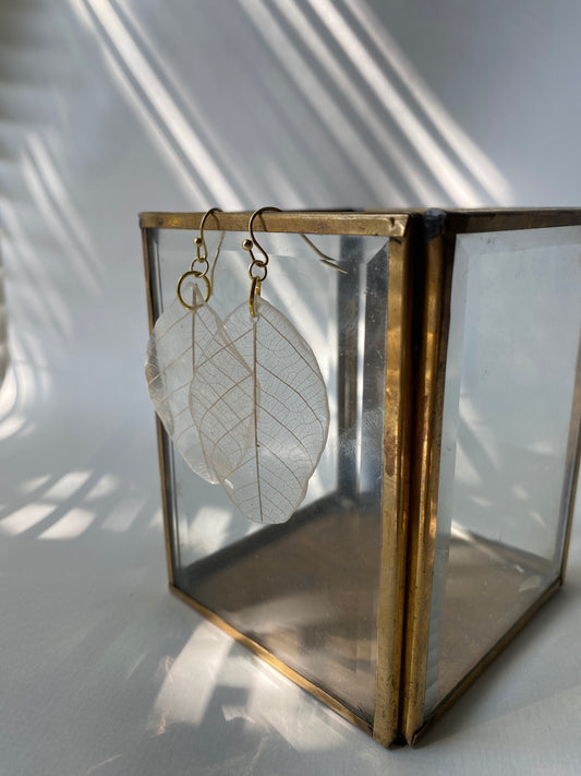 Leaf Skeleton Earrings